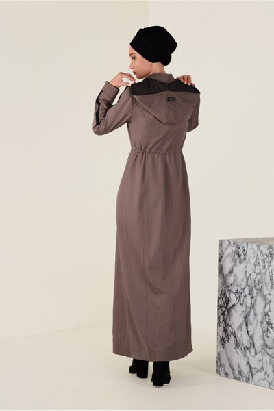 Alvina Hooded and Waist Lace-Up Pardeş 1328