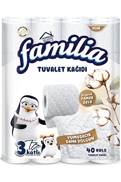 Familia Organik Pamuk Özlü Tuvalet Kağıdı 40 Rulo