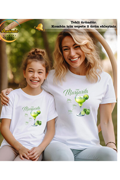 ASELİNDA Tricou cu imprimeu Margarita Lemon Tricou combinat mama-fiica (adăug...