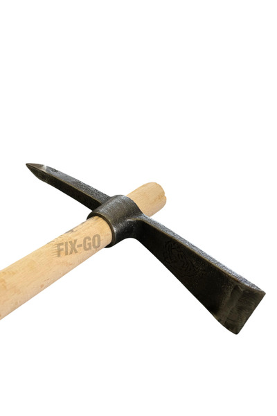 FIX-GO Dövme Çelik Madenci Defineci Kazması 120 cm Saplı