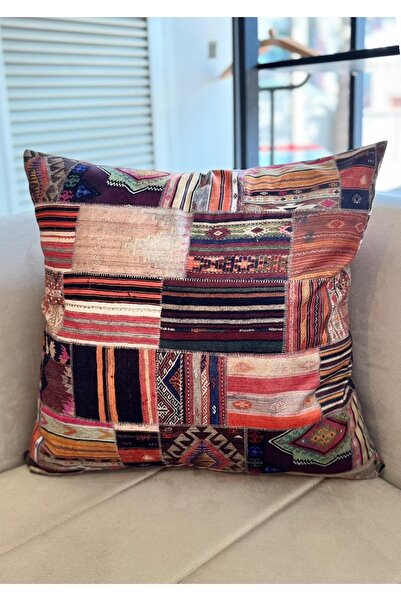 Livamob By Marangoz Anatolian Desenli Kırlent Kılıfı – 50x50 cm, Fermuarlı, K...