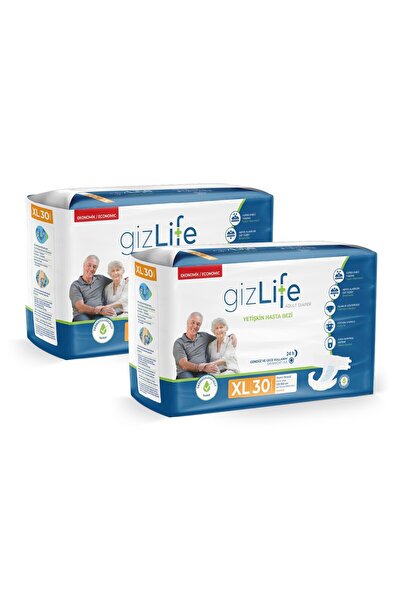 GIZLIFE Bel Bantlı Yetişkin Hasta Bezi Ekstra Büyük Boy Xl 60 Adet