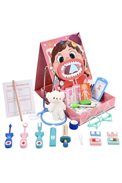 Ludinoo Set doctor dentist copii din lemn – joc de rol educativ 3+ ani