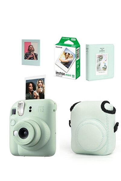 Fujifilm Instax Mini 12 Fotoğraf Makinesi-10lu Film- Elastic Kılıf-64lü Albüm ve Mıknatıslı Çerçeve Seti 2