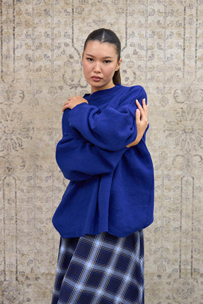 KÜÇÜĞÜM BUTİK Синій трикотажний светр