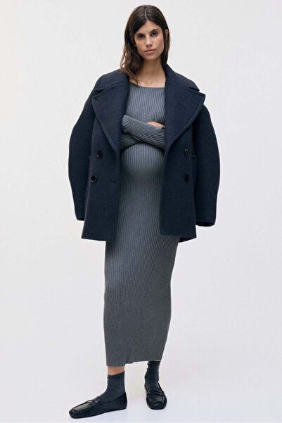 H&M فستان MAMA ضيق بفتحة رقبة القارب