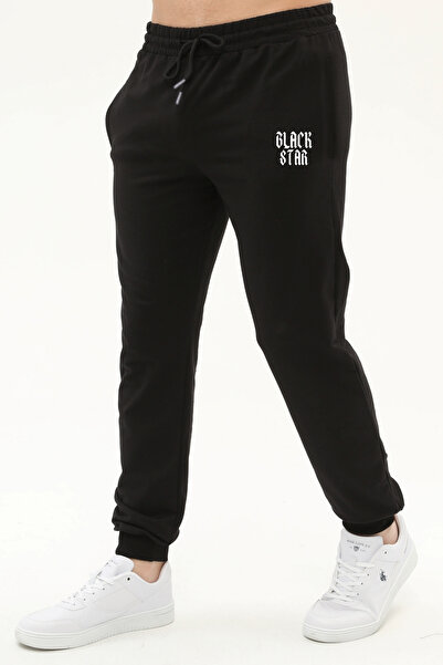 DEEPSENCE Erkek Siyah Eşorfman Altı Slim Fit Dar Kesim Jogger
