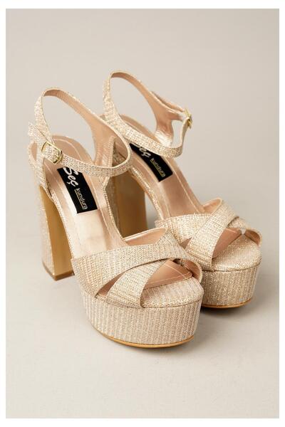 SEÇ KUNDURA Slt 360 platform heeled evening shoes rose