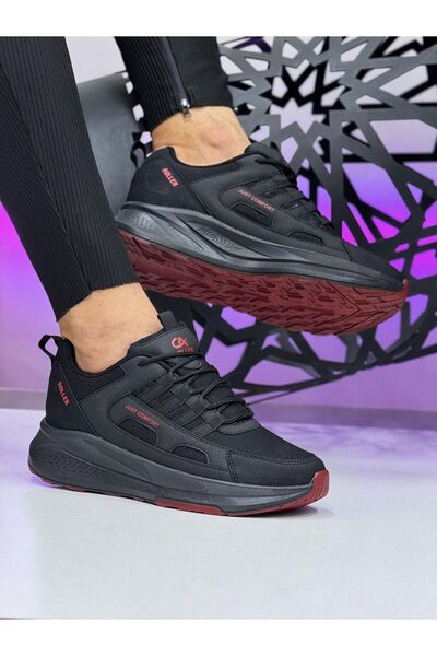 Roller Унісекс водонепроникні спортивні кросівки з підкладкою - чорно-червоні