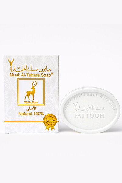 MUSK AL TAHARA صابون الجسم بالمسك الأبيض + 6 مل مسك أبيض