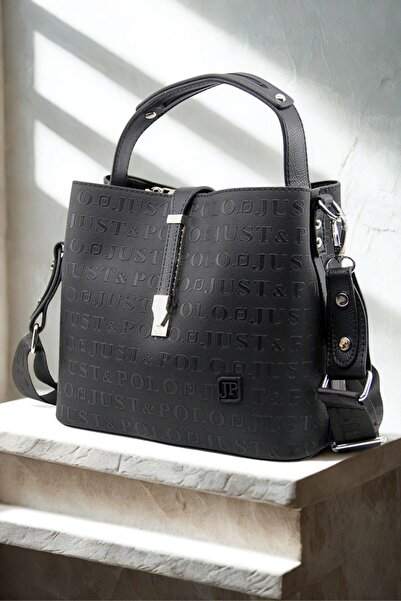 Just Polo Orta Boy Kapitone Desenli Geniş Askılı Günlük Şık Kadın Omuz Çantas...