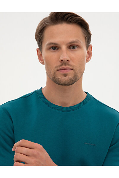 Pierre Cardin Zümrüt 3 İplik Regular Fit İçi Polarlı Bisiklet Yaka Basic Sweatshirt 50315021-VR055