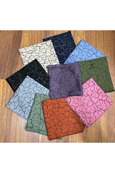 Muhtelif Pamuklu Flamlı Yazma Eşarp 10’lu Set Yumuşak Damar Desenli