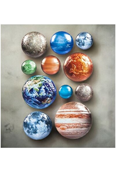 SyaMAG Autocolante 3D, set de 11 buc, planete sistem solar