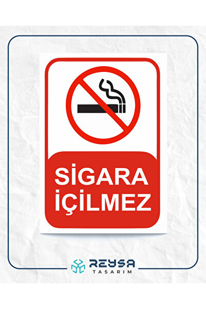 Reysa Tasarım Sigara İçilmez 21x35 Arkası Sticker
