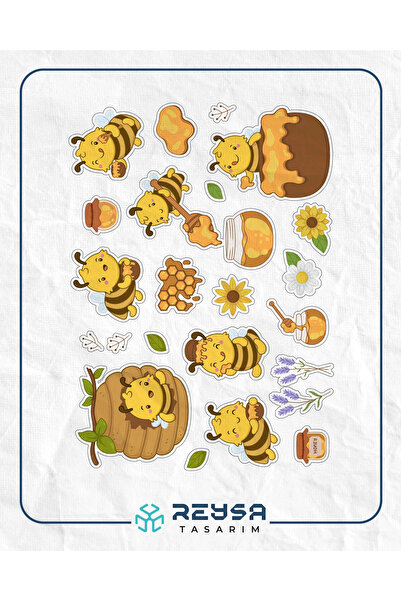 Reysa Tasarım Arı Bal Sticker Set