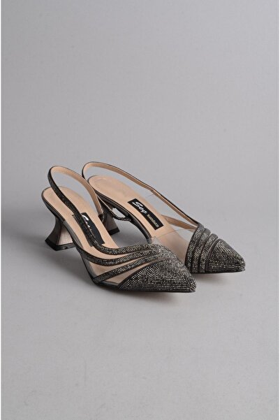 SEÇ KUNDURA Platinum SEÇ 598 - Pantofi de damă cu toc cu detaliu în piatră (înălțime toc: 7 cm)