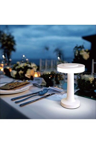 general brand Adjustable LED Table Lamp with Three Levels, Rechargeable via USB, Touch-Sensitive, Cream Color
