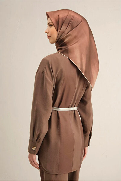 Armine سورا وشاح حرير 9308-36 بني نمط مختلط