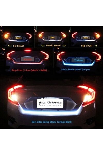 Genel Markalar Itibar Bagaj Altı Kayar Kayan Led 7 Renkli Fonksiyonlu Su Geçi...