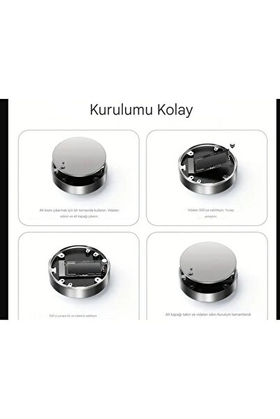 Eaget 2230/2242 M.2 Nvme Ssd Muhafaza Kutusu Magsafeli 3.2 Gen2 10Gbps Süper Hızlı Magsafe Manyetik Type-C