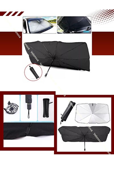 Genel Markalar Tüm Araçlar İçin Araba Ön Cam Güneşlik Katlanabilir Güneşlik Ş...