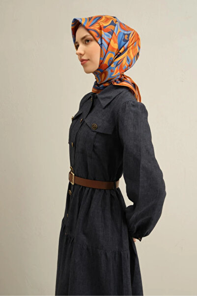 Armine SURA IPEK EŞARP 9323-54 TURUNCU SOYUT DESEN
