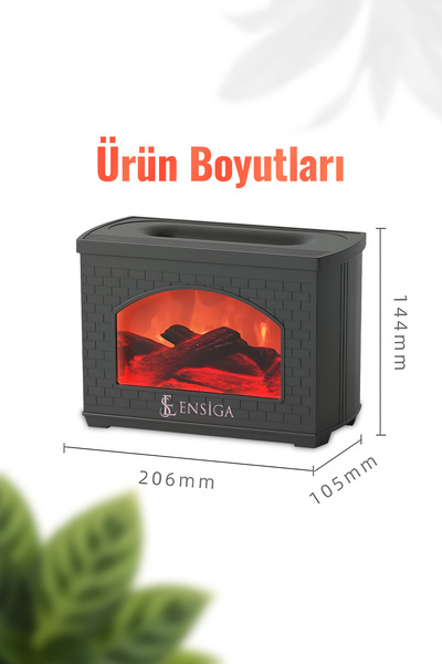 EN SİGA Alev görünümlü Şömine Difüzör, Nemlendirici ev yatak odası ofis Yoga Nemlendirici
