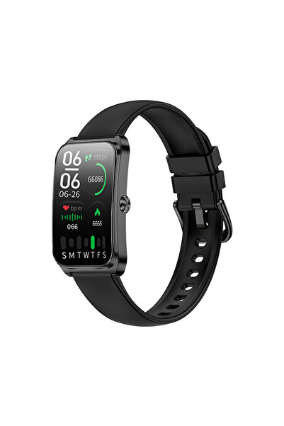 KAREN M KM 98 Smart Watch with 1.47-inch Curved Screen and Heart Rate Monitor, Black