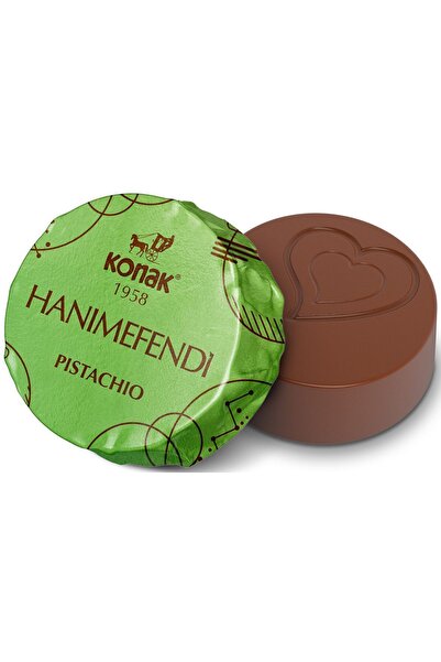 KONAK HANIMEFENDİ Antep Fıstık Parçacıklı & Dolgulu Sütlü Çikolata 300 Gr