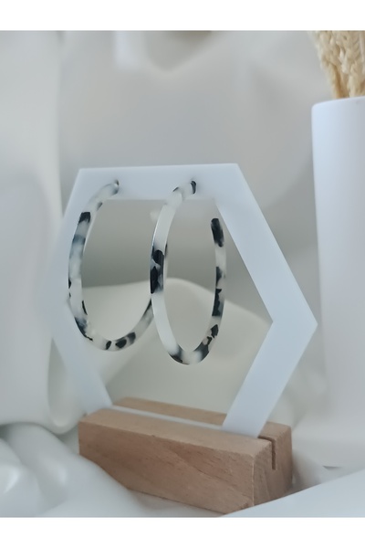 La fee aksesuar Leopar Desen Halka Küpe Kadın Trend Küpe