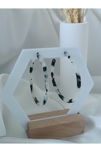 La fee aksesuar Leopar Desen Halka Küpe Kadın Trend Küpe