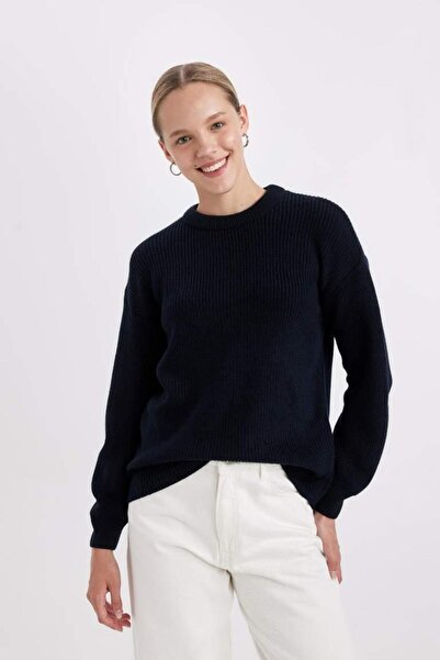 DeFacto Navy Blue Women's Sweater - H6905Az/Nv135 Model