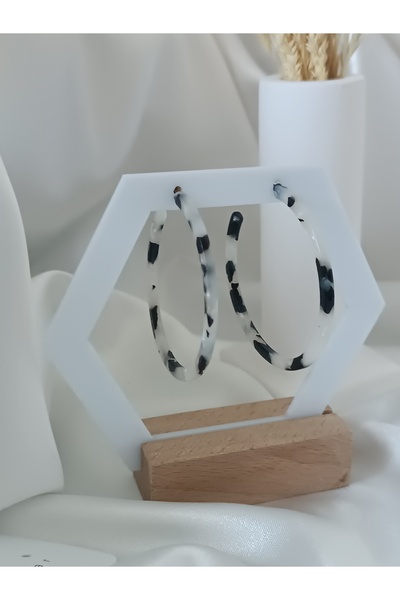 La fee aksesuar Leopar Desen Halka Küpe Kadın Trend Küpe