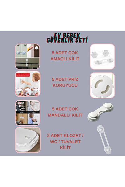 CAN YILDIZ PLASTİK Can Yıldız Plastik Bebek Ev Güvenlik Emniyet Seti Mandallı...