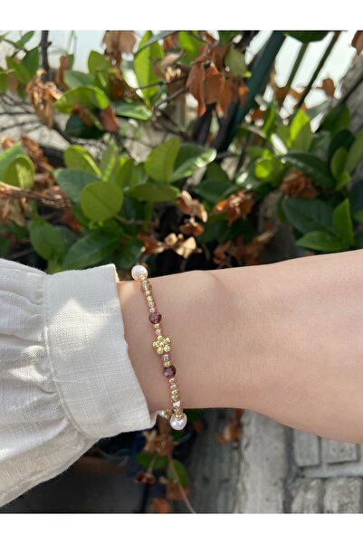 Anetta Jewelry İncili kristal boncuklu tasarım kadın bileklik( kapama ve kili...