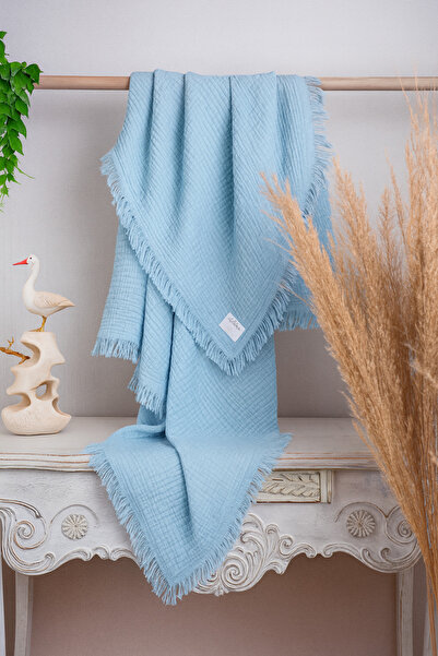 Childora بطانية موسلين من القطن العضوي 100%، 4 طبقات – مقاس 110x100 سم |   بط...