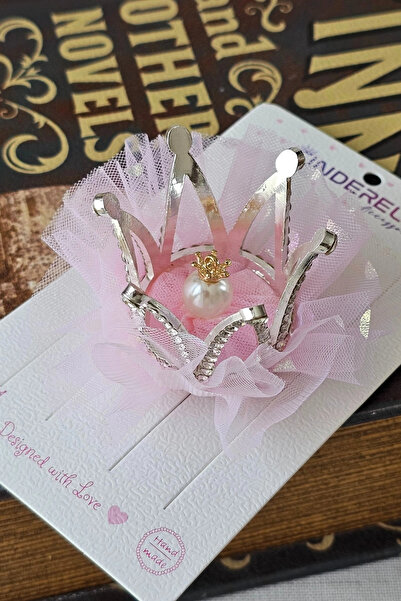 Cinderella Coroana pentru fete Regina Printesa cu perle Cristal Pietre Roz Tu...