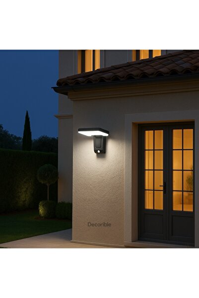 Decorible Bendi Solar Aplik Sensörlü Dekoratif Güneş Enerjili Bahçe Duvar Ayd...