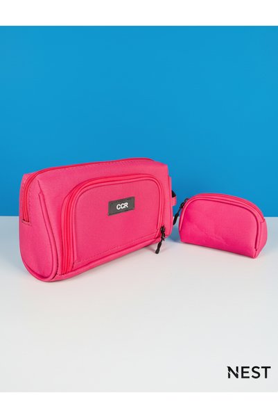 Nest Life Lüks Portfolio El Çantası, Ofis Çantası, Pembe Kalemlik, Bozuk Para...