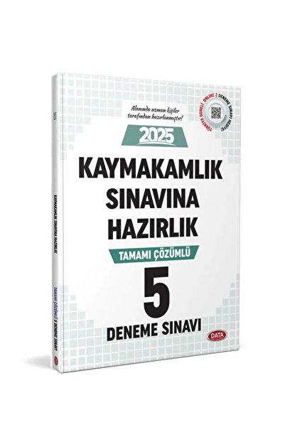 Data Yayınları 2025 Data Kaymakamlık Sınavına Hazırlık Çözümlü 5 Deneme Sınavı