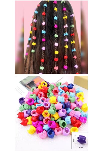 Eva Rose 24 Adet İthal Renkli Saç Örgü Boncuğu Saç Boncuğu Boncuk Saç Süsü sa...
