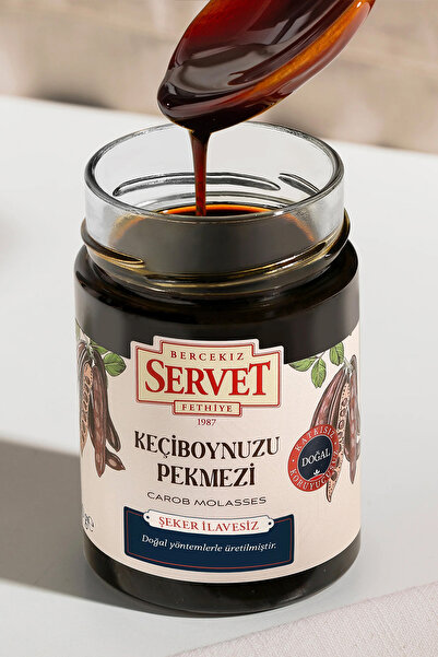 BERCEKIZ SERVET ŞEKERLEME Katkısız Doğal Keçiboynuzu Pekmezi (Harnup) 400 gr