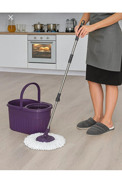 MİMOZA PARK 360° Döner Başlıklı Otomatik Lüx Mop Temizlik Seti 14 Litre ( MOR )