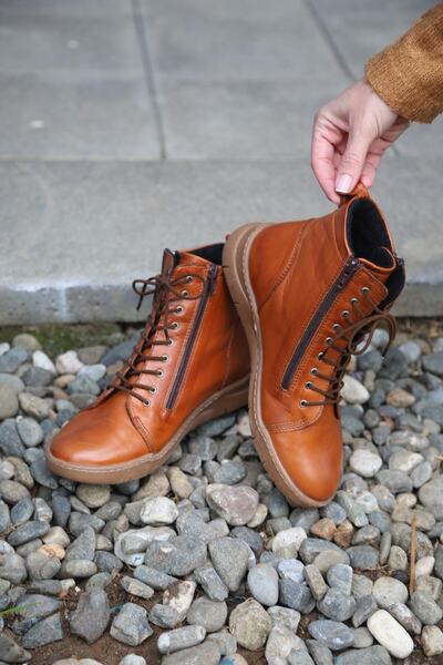 İNZE AYAKKABI Hnědé boty z pravé kůže - Název modelu: Chicago