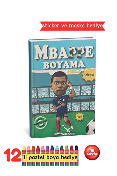 Pembe Yayınevi Erkek Çocuk Boyama Kitabı - Mbappe