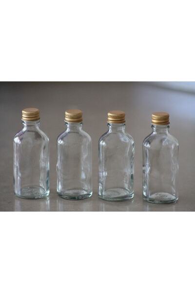 junibeliw 6 pieces 50 ml ginger shot bottle glass bottle with gold cap cologne fragrance ornament small glass bottle 6x50ml