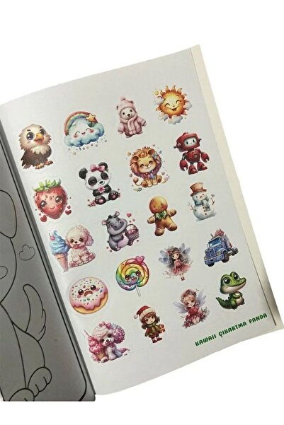 Pembe Yayınevi Çocuk Boyama Kitabı Seti - Kawaii Boyama Kitabı Mor Set