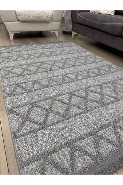 MELARİS HALI İskandinav Yumuşak Örgü Bukle Modern Dokuma Halı Çocuk Oturma Odası Halısı Salon Mutfak Halısı