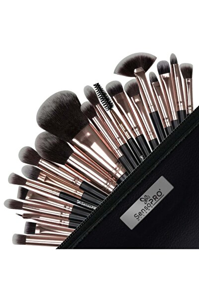 SensoPRO Milano SensoPRO Milano 20 Makeup Brush Set, Black Gold + Gift Bag